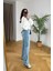 Zr Orta Mavi Yüksek Bel Straight Jean - Lightblue New 2024 2