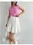 30528 Pamuk ve Modal Karışımlı Crop Top-Pembe 1