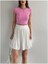 30528 Pamuk ve Modal Karışımlı Crop Top-Pembe 2