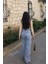 Berry 90's Kar Yıkama Mavi Likralı Süper Yüksek Bel Wide Leg Salaş Jeans Palazzo Pantolon 3