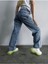 Yüksek Bel Kar Jeans Salaş Mavi Kar Yıkama Jeans Mavi Kar Likralı Esnek Kot 3