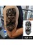 Gerçekci Aslan Kral Taç Kanat Desenli Geçici Dövme Tattoo 1