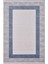 Mina 09101C Gri Mavi Çerçeve Desen Bambu Halı 1