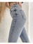 Jiona Yüksek Bel Mavi Mom Jeans Kar Yıkama Likralı Mom Jeans 2024 2
