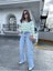 Lew 90's Kar Yıkama Mavi Likralı Süper Yüksek Bel Salaş Jeans Palazzo Pantolon 2024 2