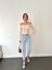 Mary Vintage Straght Fit Yüksek Bel Yırtık Detaylı Uzun Boy Jean Pantolon 3