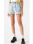 Butik Karaca Baggy Denim  Yazlık Şort Sönnet Patch Pocket Jasns Shorts In Light Indigo Kot 3