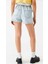 Butik Karaca Baggy Denim  Yazlık Şort Sönnet Patch Pocket Jasns Shorts In Light Indigo Kot 4