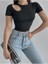 Kopya - Crop Kısa Kol T Shirts Büstiyer Örme Crop Feminino Womens Toparlayıcı Likralı 1