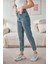 Yüksek Bel Mavi Mom Jeans Kar Yıkama Likralı Mom Jeans(1 Beden Büyük Alınız) 2