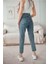 Yüksek Bel Mavi Mom Jeans Kar Yıkama Likralı Mom Jeans(1 Beden Büyük Alınız) 3