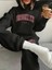 Brooklyn Usa Kışlık Alt Üst Takımı Sweatshirt Eşofman Altı - Siyah Baskılı Oversize Kapüşonlu 1