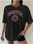 Bustonn Baskılı Siyah Oversize T-Shirt Salaş Boyfirend 4