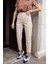 Yüksek Bel Bej Rengi Mom Jeans Likralı Esnek Kot Pantolon 1