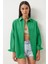 Oversize Basic Gömlek Canlı Yeşil 1