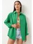 Oversize Basic Gömlek Canlı Yeşil 2