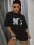 90 Lar Siyah Oversize T-Shirt Salaş Boyfirend 1