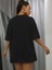 90 Lar Siyah Oversize T-Shirt Salaş Boyfirend 3