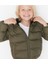 Çocuk Su ve Rüzgar Geçirmez Kapüşonlu Coat Şişme Mont _haki 2