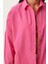 Oversize Basic Gömlek Koyu Pembe 4