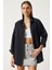 Oversize Basic Gömlek Siyah 2