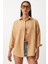 Oversize Basic Gömlek Camel 3