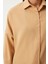 Oversize Basic Gömlek Camel 5