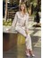 6687 Saten Gecelik Sabahlık Pijama Şort Takım 2