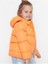 Çocuk Su ve Rüzgar Geçirmez Kapüşonlu Coat Şişme Mont_oranj 3
