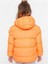 Çocuk Su ve Rüzgar Geçirmez Kapüşonlu Coat Şişme Mont_oranj 4