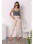 Dora Yüksek Bel Likralı Bej Mom Jeans Esnek Kot Pantolon 2024 1