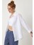Oversize Basic Gömlek Beyaz 2