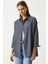 Oversize Basic Gömlek Füme 5
