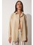 Oversize Basic Gömlek Koyu Krem 1