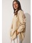 Oversize Basic Gömlek Koyu Krem 3