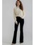 Vanessa Yüksek Bel Likralı Simsiyah Ispanyol Flare Jeans Pantolon 2