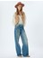 Bol Kot Pantolon Çift Bel Detaylı Düğmeli Yıkamalı Loose Straight Fit Jean 1