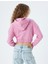 Crop Sweatshirt Fermuarlı Korse Görünümlü Kapüşonlu 4