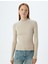 Dik Yaka Triko Kazak Uzun Kollu Dokulu Slim Fit 3