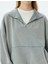 Oversize Sweatshirt Yarım Fermuarlı Kanguru Cepli Yıkamalı Dik Yaka 5
