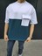 Torba Cep Detaylı Parçalı T-Shirt - Lacivert 5