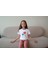 Kız Çocuk Pamuk Gergous Baskılı Kısa Kol Tshirt 3