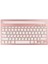 Concord Smartpad C-708 7" Uyumlu Kablosuz Bluetooth Şarj Edilebilir Tablet Telefon Standlı Klavye - Pembe 1