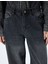 Bol Kot Pantolon Standart Bel Düğmeli Yıkamalı - Loose Straight Fit Jean 5