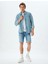 Slim Fit Kot Şort Bermuda Cep Detaylı Pamuklu 2
