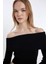 Coool Slim Fit Dar Kesim Açık Omuz Basic Düz Triko Kazak B6537AX24WN 4