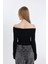 Coool Slim Fit Dar Kesim Açık Omuz Basic Düz Triko Kazak B6537AX24WN 5