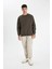 Oversize Geniş Kalıp Bisiklet Yaka Kalın Basic Düz Sweatshirt T5139AZ24AU 2