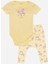 Baby Bisiklet Yaka Kısa Kollu Kız Bebek Çıtçıtlı Body ve Pantolon 2'li Takım 1
