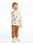 Baby Bisiklet Yaka Uzun Kollu Baskılı Erkek Bebek Sweatshirt ve Pantolon 2'li Takım 1